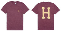 Футболка HUF Classic H pocket tee maroon heather -50%