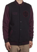 Куртка HUF SF Circle H Varsity jacket black/wine -50%