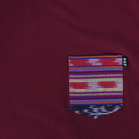 Футболка HUF Guatemalan pocket tee burgundy -50%