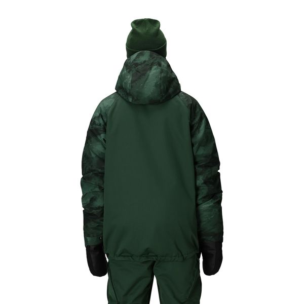 Сноубордична куртка 686 Geo Insulated moss green colorblock