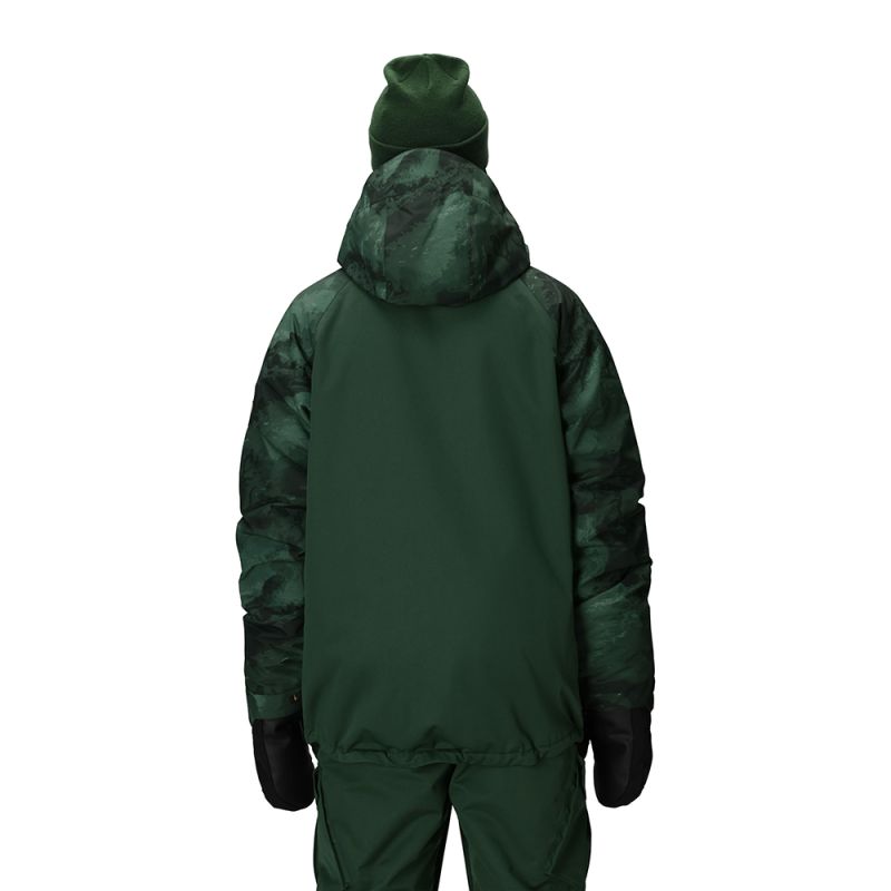 Сноубордична куртка 686 Geo Insulated moss green colorblock