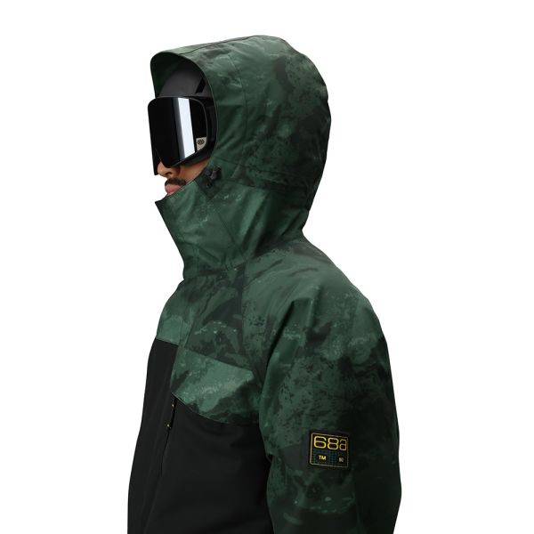 Сноубордична куртка 686 Geo Insulated moss green colorblock