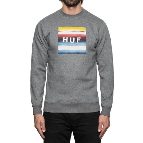 Реглан HUF Serape box logo crewneck grey heather