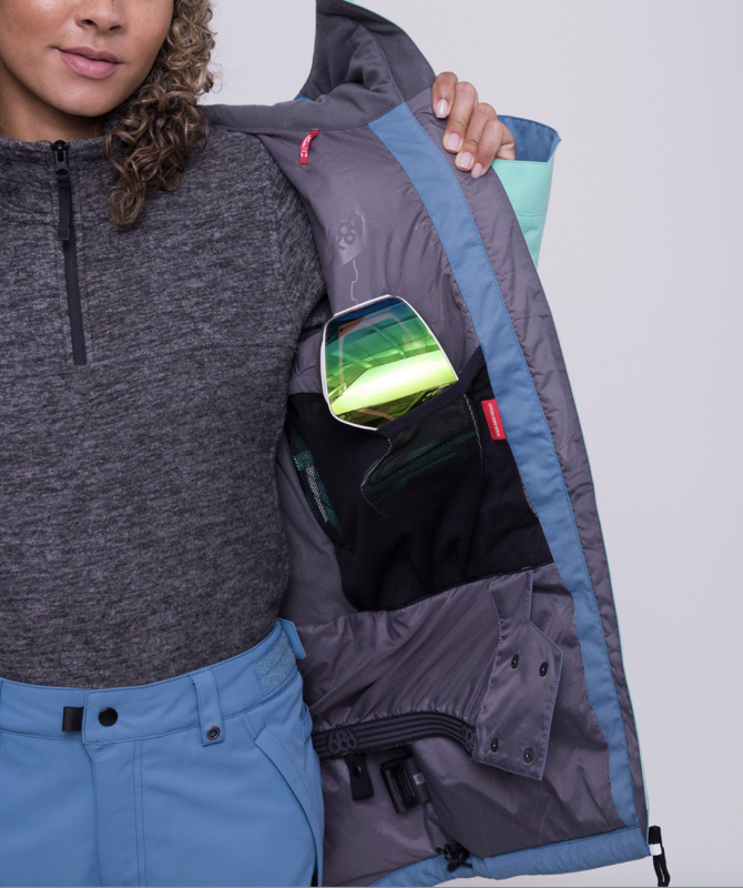 Жіноча сноубордична куртка 686 Athena Insulated spearmint colorblock
