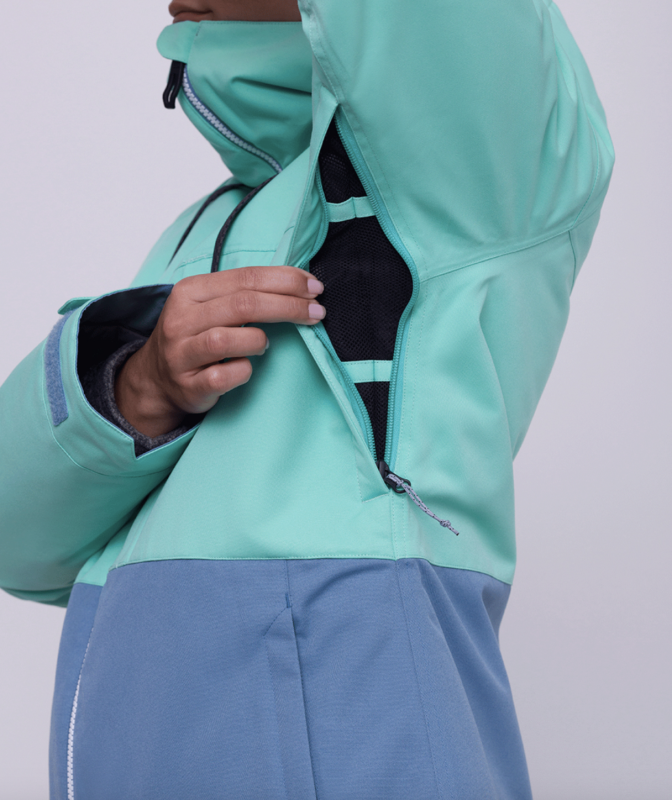Жіноча сноубордична куртка 686 Athena Insulated spearmint colorblock