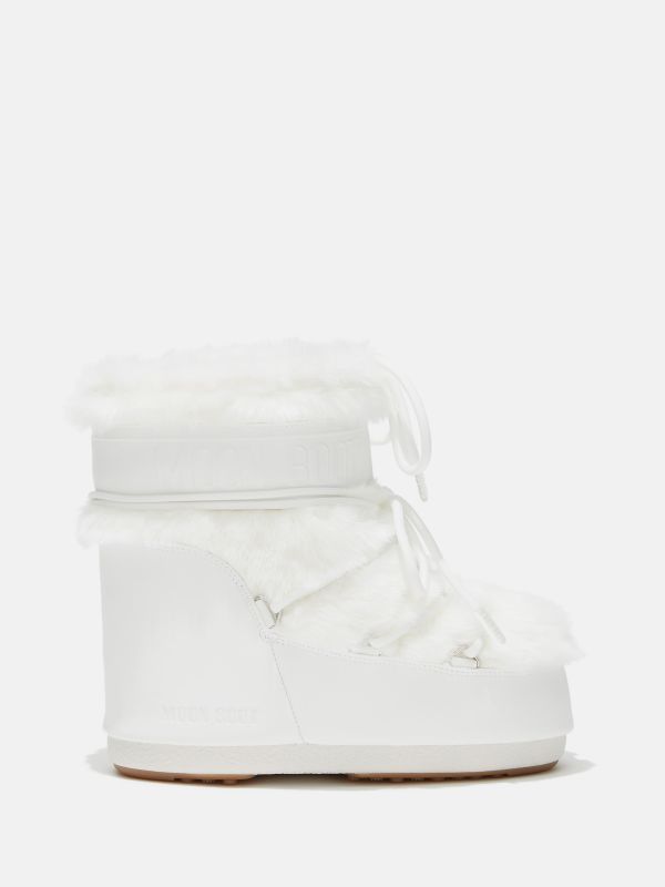 Низькі мунбути Tecnica Moon Boot Icon low faux fur optical white