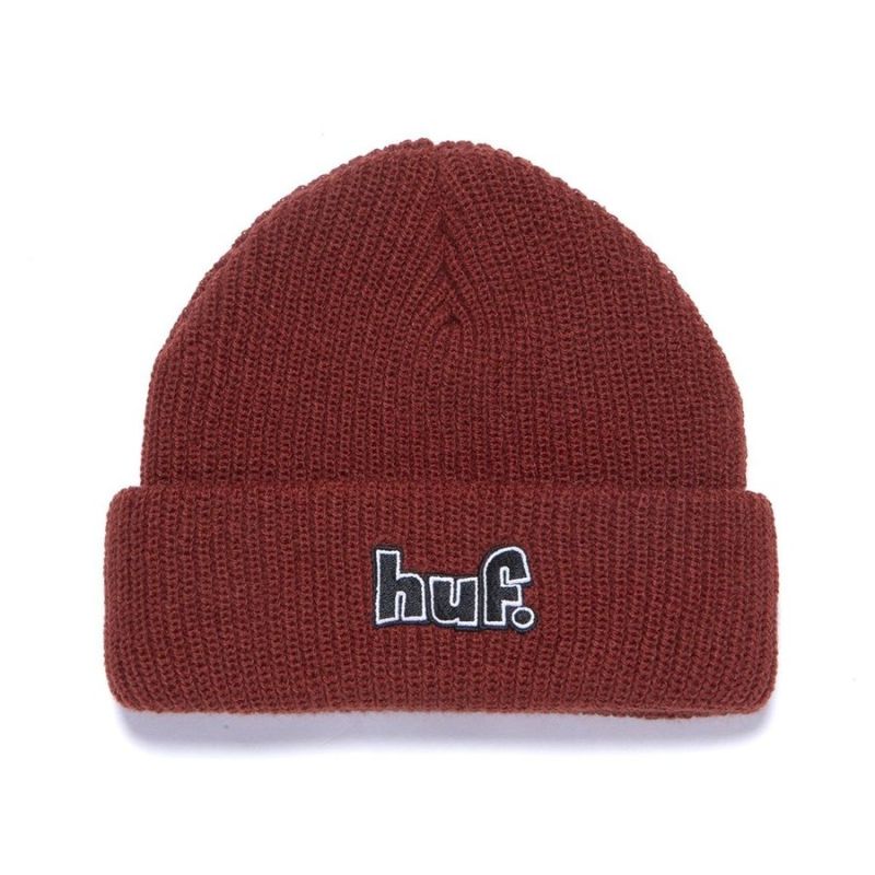 Шапка HUF HO20 93 logo usual beanie brick
