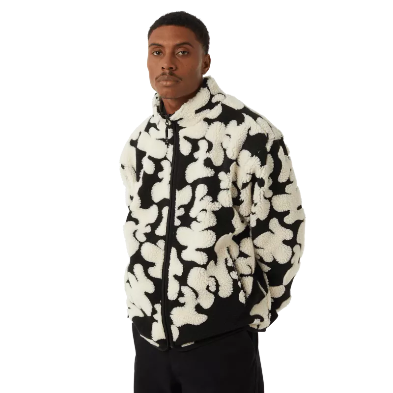 Шерпа HUF FA24 Abstract High Pile jaquard black