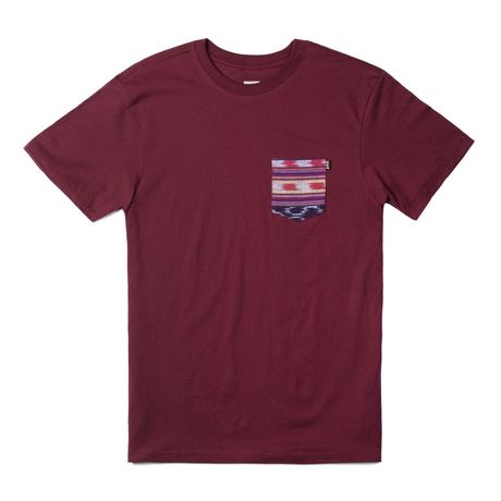 Футболка HUF Guatemalan pocket tee burgundy