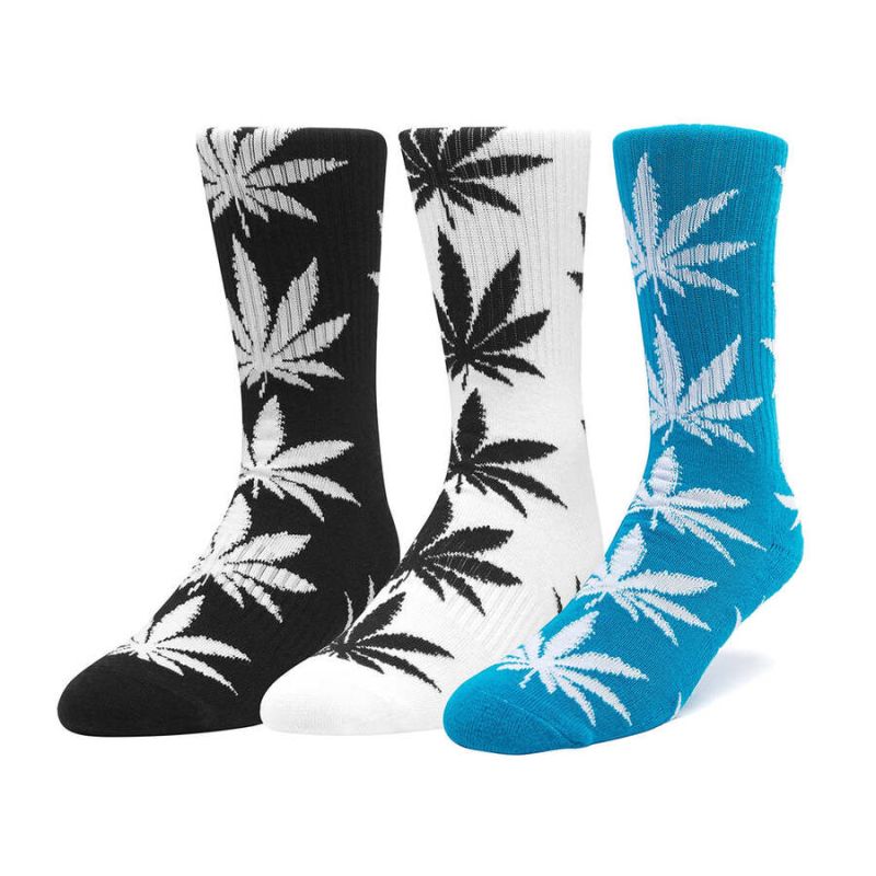 Шкарпетки HUF HO22 Essentials plantlife sock 3 pair black/white/blue