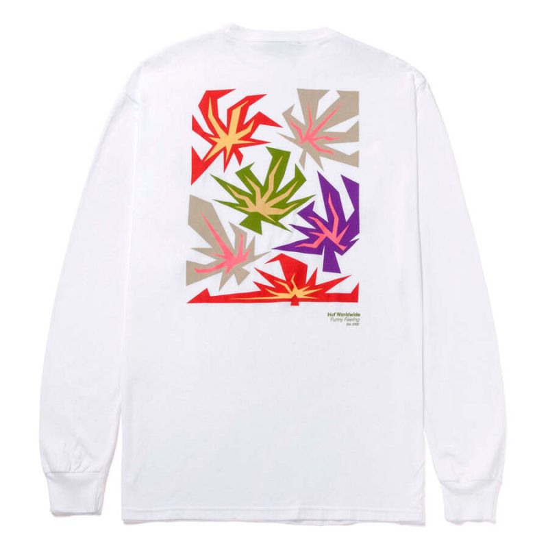 Лонгслів HUF HO22 Funny feeling ls white