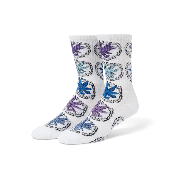 Шкарпетки HUF HO25 Green Buddy Snow Angel Sock white
