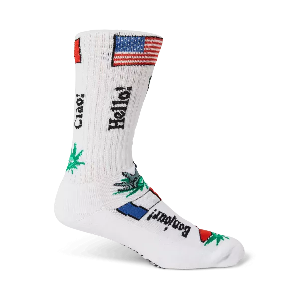 Шкарпетки HUF FA25 Green Buddy Tourist white