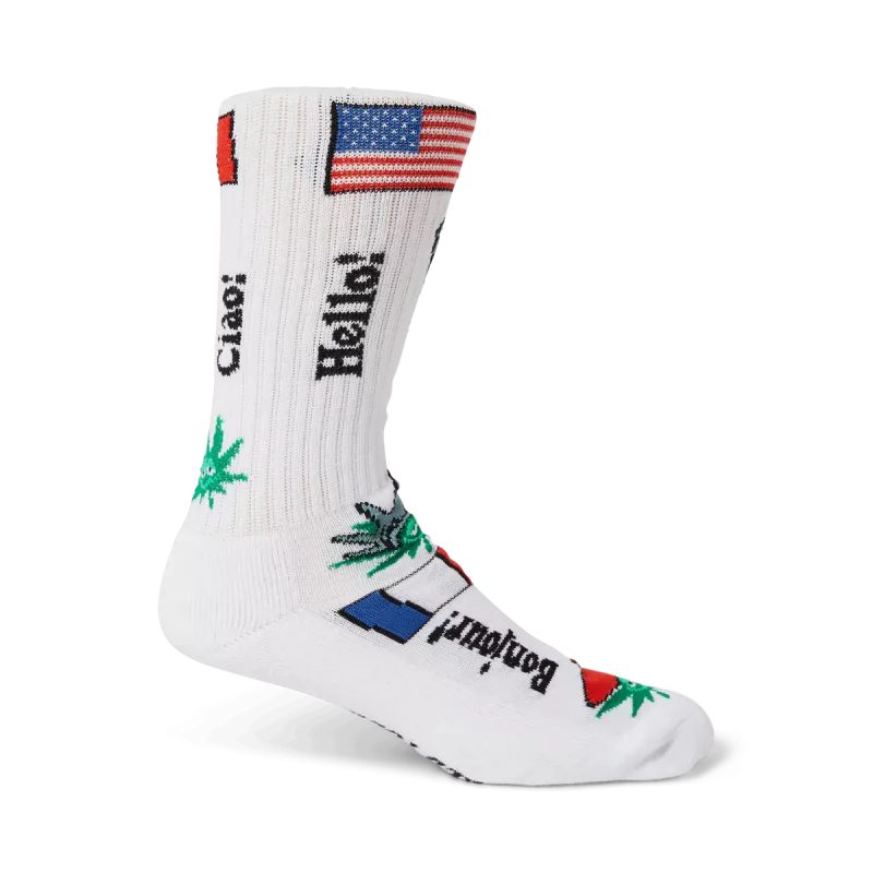 Шкарпетки HUF FA25 Green Buddy Tourist white