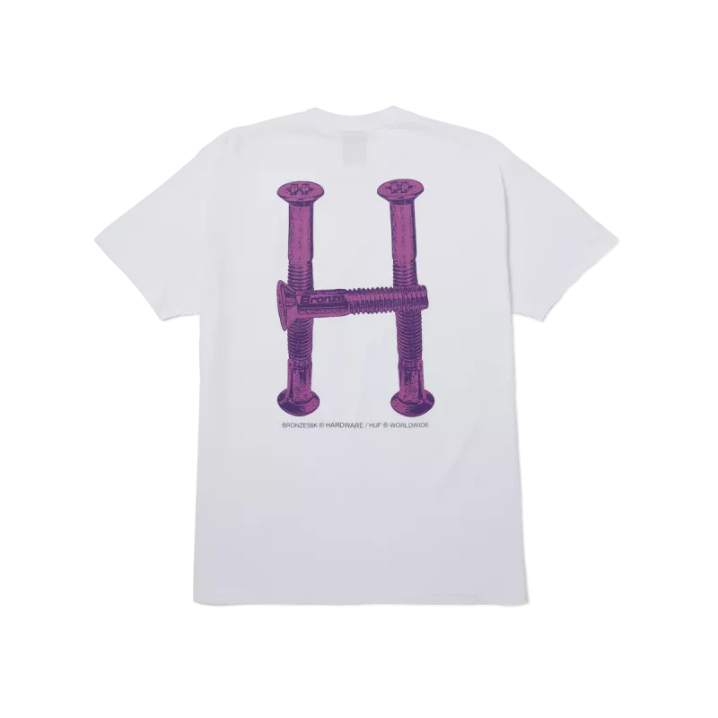 Футболка HUF X Bronze HO24 H Bolts TT white