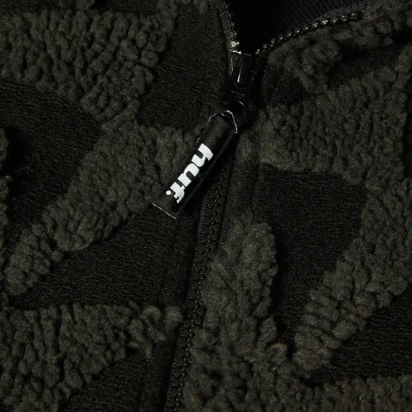 Куртка HUF SP26 H Star Repeat High Pile jacket black