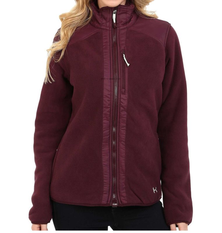 Флісова жіноча кофта Under Armour Taunen Fleece Jacket ox blood