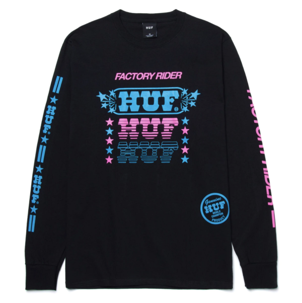 Лонгслів HUF Factory Rider black