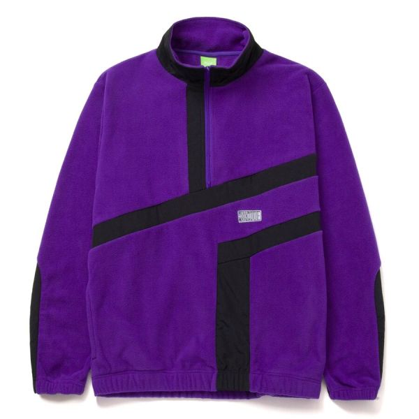 Фліска HUF FA22 Range Quarter zip polar fleece purple