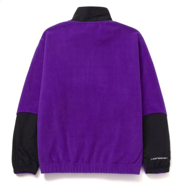 Фліска HUF FA22 Range Quarter zip polar fleece purple