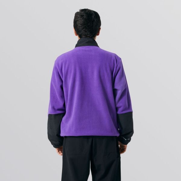 Фліска HUF FA22 Range Quarter zip polar fleece purple