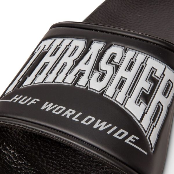 Шльопанці HUF Thrasher slides black