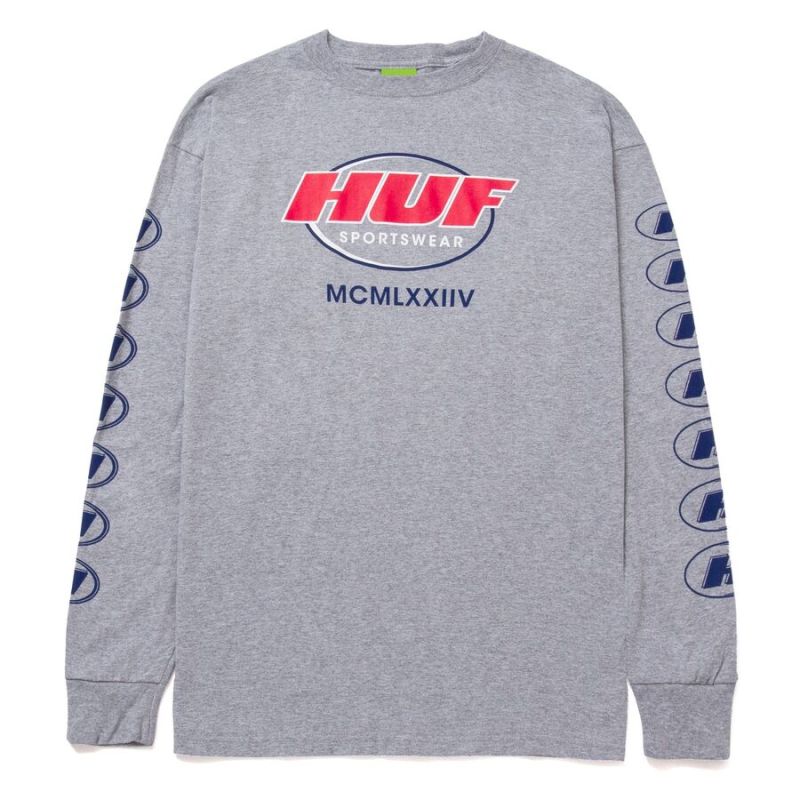 Лонгслів HUF FA22 Warm up ls athletic grey