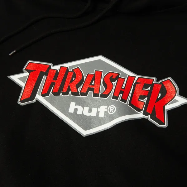 Худі HUF x Thrasher Logo Hoodie black