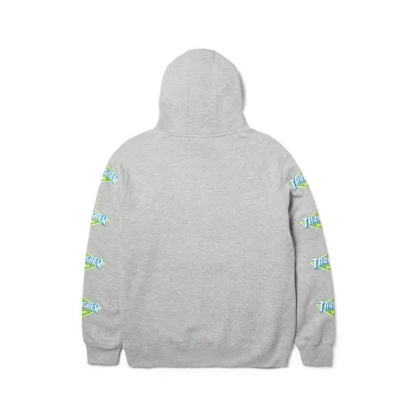 Худі HUF x Thrasher Logo Hoodie heather grey