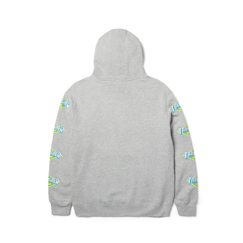 Худі HUF x Thrasher Logo Hoodie heather grey
