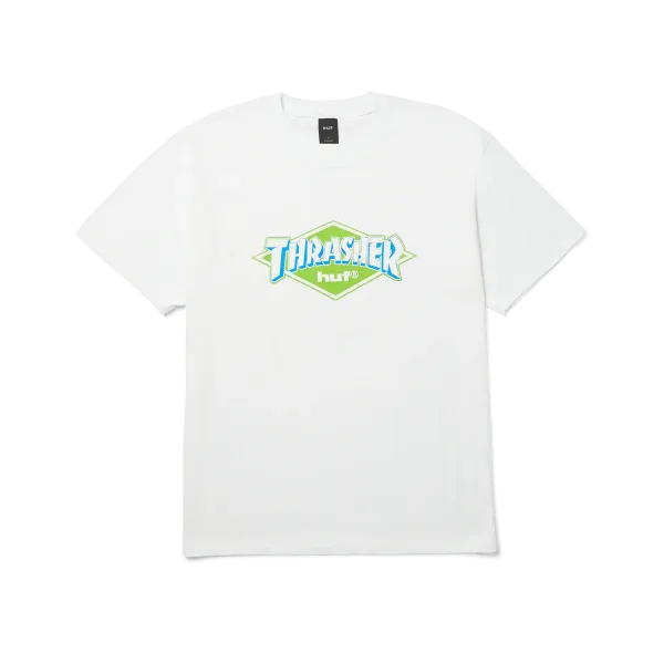 Футболка HUF X Thrasher logo white