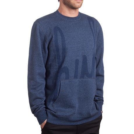 Реглан HUF Big Script crew navy heather