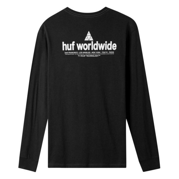 Лонгслів HUF FA19 Peak patch ls tee black