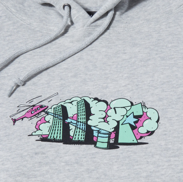 Худі HUF SU23 Street level heather grey