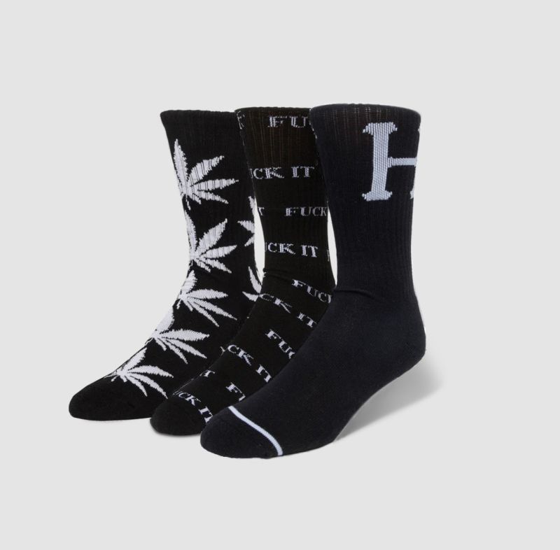 Шкарпетки HUF FA23 Variety 3 pack sock black/white