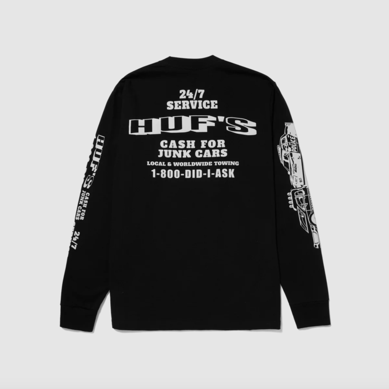 Лонгслів HUF SU24 Worldwide Towing LS tee black