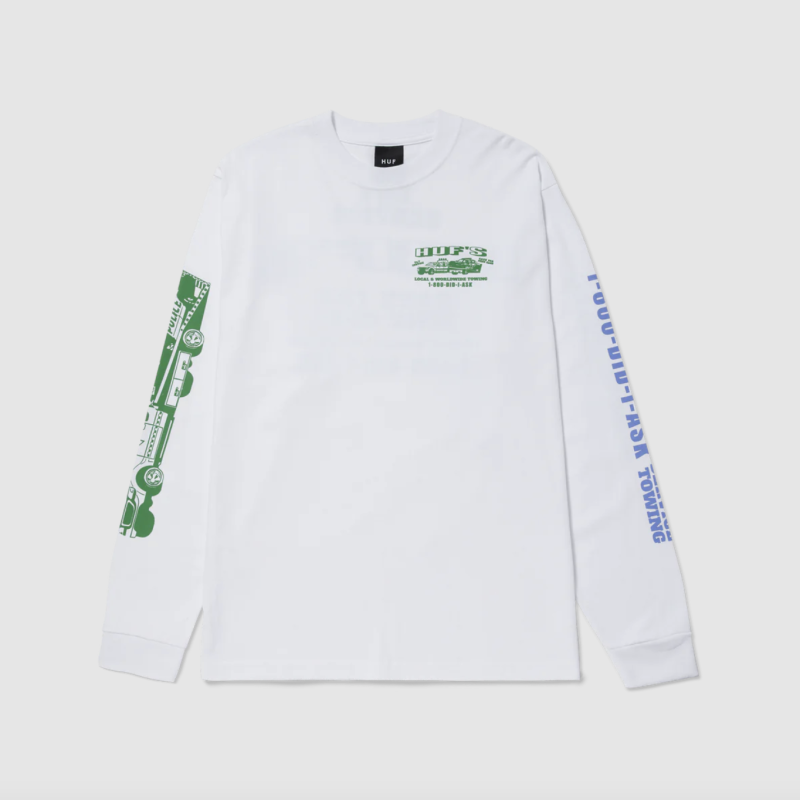 Лонгслів HUF SU24 Worldwide Towing LS tee white