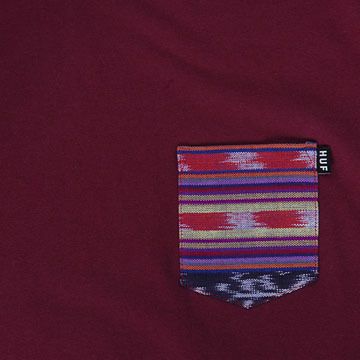 Футболка HUF Guatemalan pocket tee burgundy