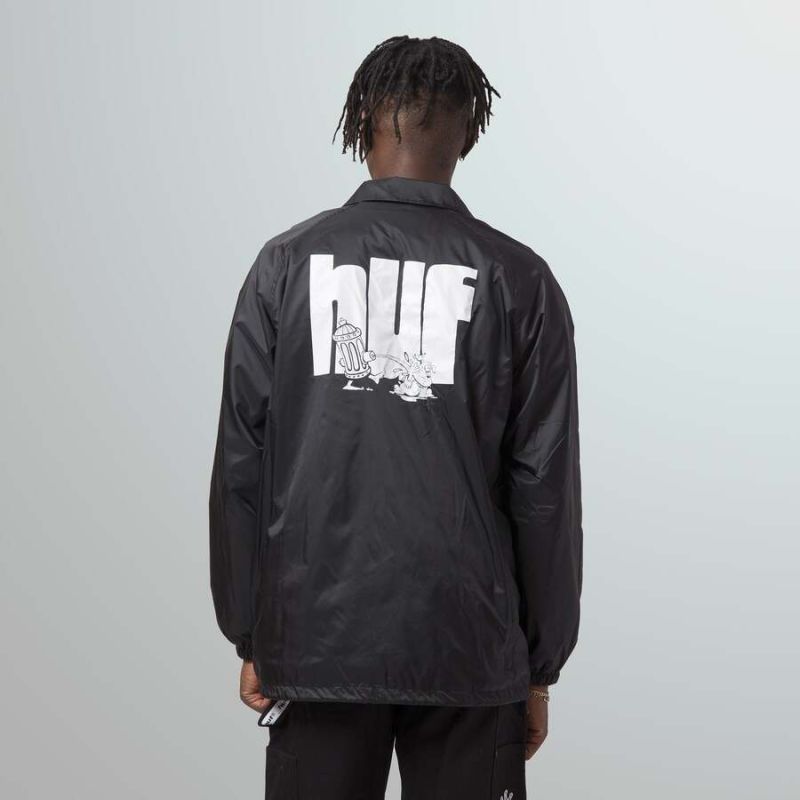 Куртка HUF HO21 Hydrate zip coaches jacket black