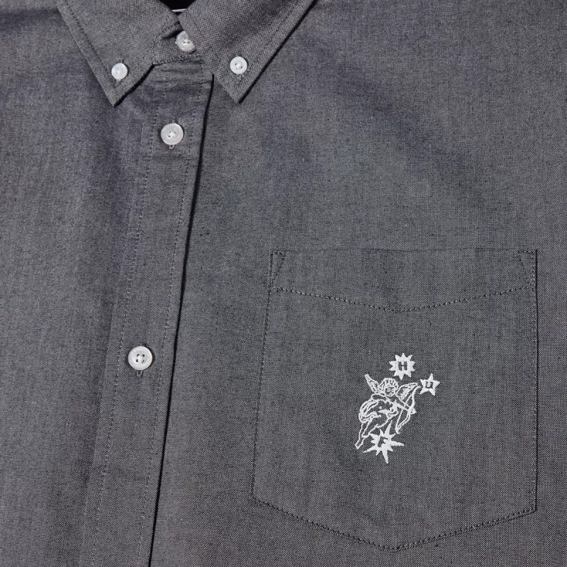 Сорочка HUF SP25 Icarus Oxford shirt washed black