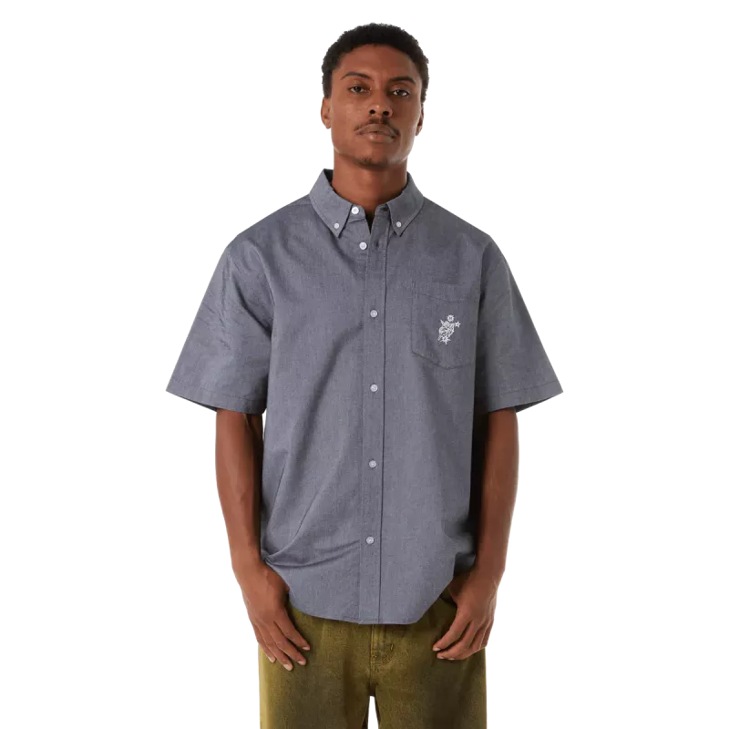 Сорочка HUF SP25 Icarus Oxford shirt washed black