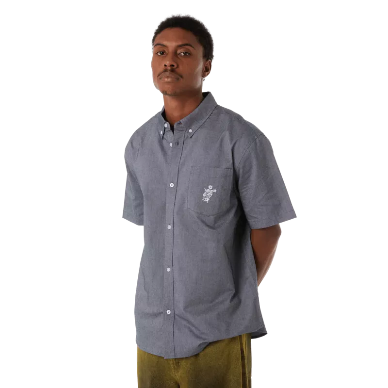 Сорочка HUF SP25 Icarus Oxford shirt washed black