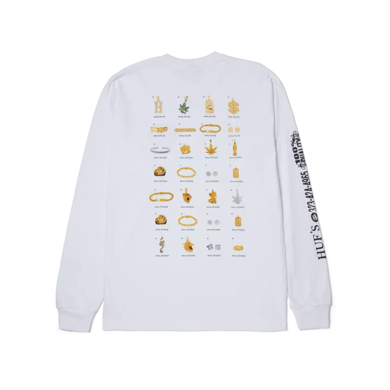 Лонгслів HUF SP25 Jewelry white