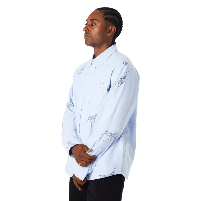 Сорочка HUF HO24 Mantis Oxford shirt blue