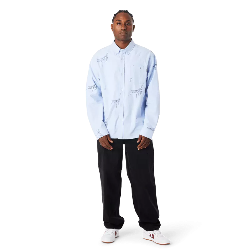 Сорочка HUF HO24 Mantis Oxford shirt blue