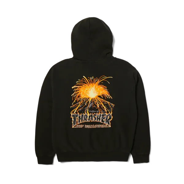 Худі HUF x Thrasher Meltdown Heavyweight hoodie black