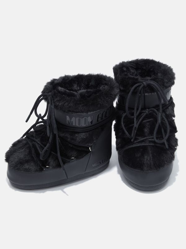 Низькі мунбути Tecnica Moon Boot Icon low faux fur black