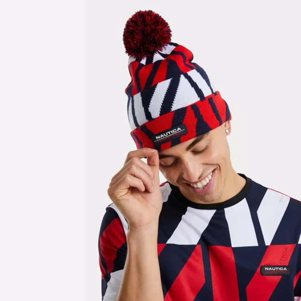 Nautica Pom pom beanie dark navy