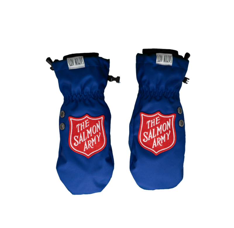Salmon Arms Salmon army mittens
