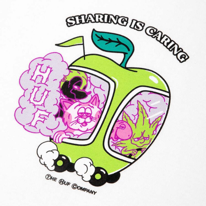 HUF 420 SU22 Sharing is caring tee white